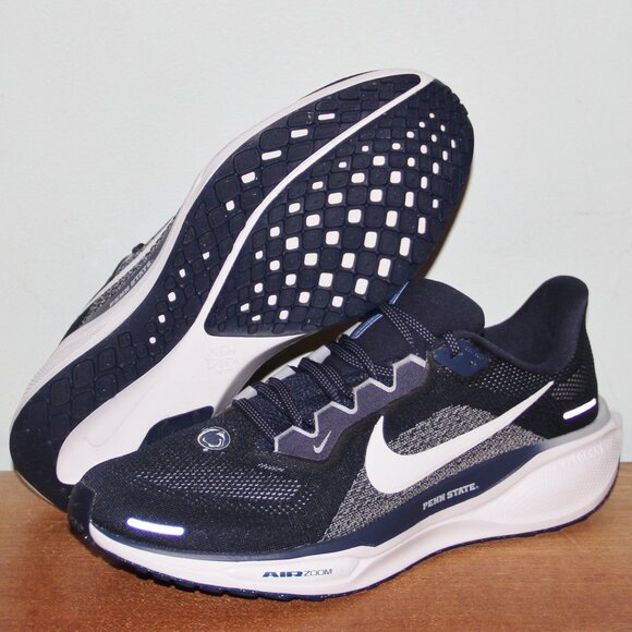 Nike Air Zoom Pegasus 41 Penn State PSU Football Mens 9 Navy White - Picture 1 of 6